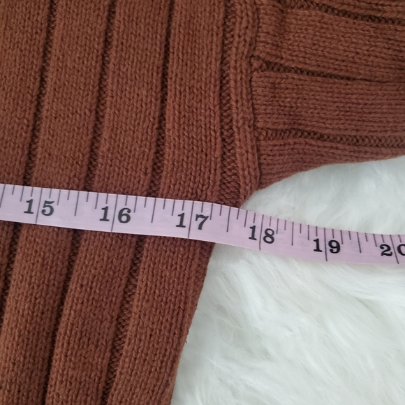 New! PacSun LA Hearts Ribbed kint cropped fit Sailing Sweater in Brown.Step up - Picture 5 of 8